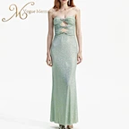 rhinestone strapless dress